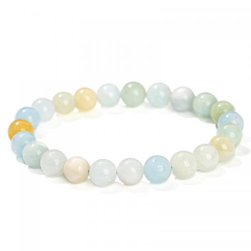 Aquamarine Bracelet, Round, handmade, different size for choice & for woman, Length:Approx 6 Inch, Sold By PC