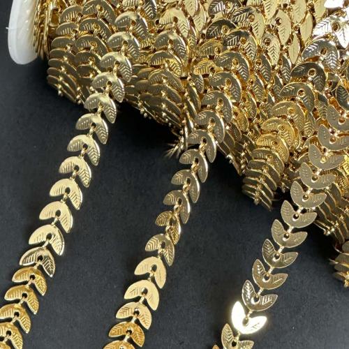 Brass Chain, KC gold color plated, DIY & different styles for choice & hollow & frosted, more colors for choice, nickel, lead & cadmium free, Sold By m