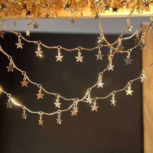 Iron Chain Star KC gold color plated DIY 10mm Sold By m