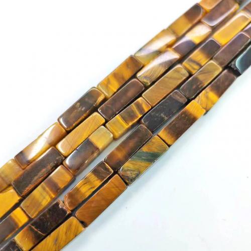 Natural Tiger Eye Beads, Rectangle, polished, DIY, mixed colors, 4x13mm, Approx 26PCs/Strand, Sold By Strand