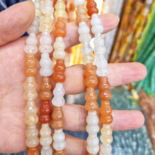 Natural Jade Beads, Lighter Imperial Jade, Calabash, polished, DIY, mixed colors, 8x12mm, Approx 30PCs/Strand, Sold By Strand