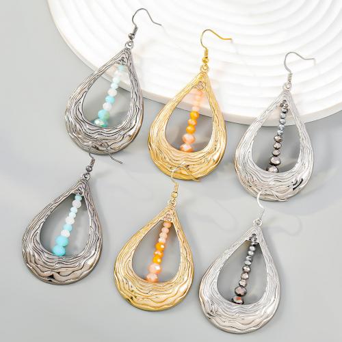 Zinc Alloy Drop Earrings with Resin Teardrop plated fashion jewelry & for woman Sold By Pair