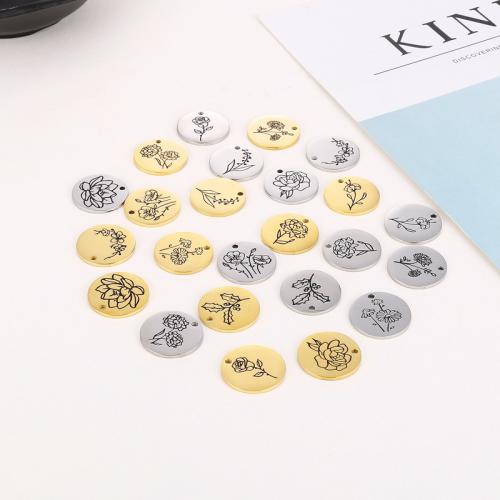 Stainless Steel Pendants 304 Stainless Steel Round plated DIY 20mm Sold By PC