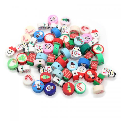 Polymer Ton Perlen , DIY & verschiedene Stile für Wahl, keine, 10x5mm, 1000PCs/Tasche, verkauft von Tasche
