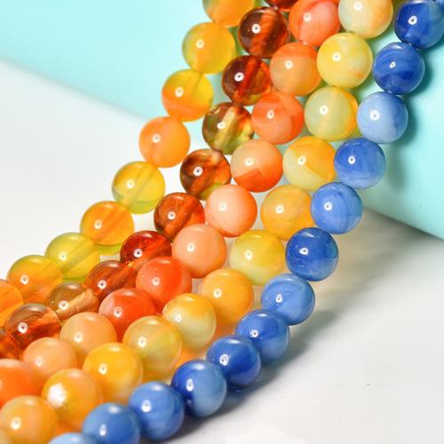 Lampwork Beads, Round, DIY & different size for choice, more colors for choice, Sold By Strand