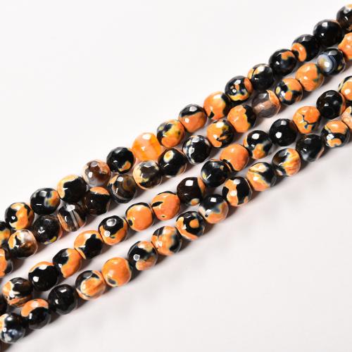 Agate Beads Fire Agate Round DIY Sold By Strand