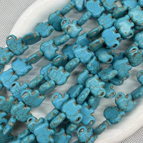 Türkis Perlen, Synthetische Türkis, Elephant, DIY & verschiedene Größen vorhanden, keine, verkauft von Strang