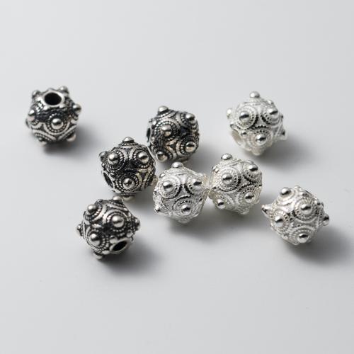 925 Sterling Silver perle, možete DIY, više boja za izbor, 7x6mm, Rupa:Približno 2mm, Prodano By PC
