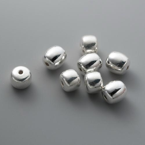 925 Sterling Silver Beads plated DIY silver color Approx 1.3mm Sold By PC