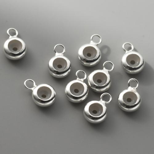925 Sterling Silver Positioning Bead, plated, DIY, silver color, 6mm, Sold By PC