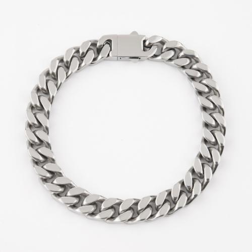 Stainless Steel Jewelry Bracelet 304 Stainless Steel polished fashion jewelry & for man original color nickel lead & cadmium free Length Approx 21 cm Sold By PC