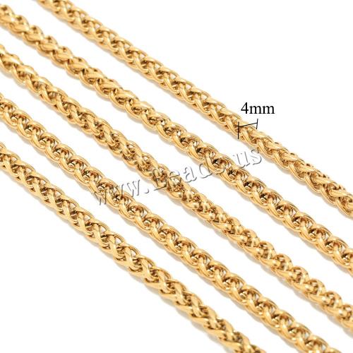Stainless Steel Rope Chain, 304 Stainless Steel, plated, DIY, more colors for choice, 4mm, Sold By m