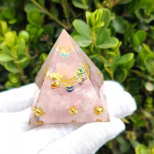 Resina sintética Decoração Pyramid, with misto de pedras semi-preciosas, Piramidal, Adesivo Epóxi, tamanho diferente para a escolha, vendido por PC