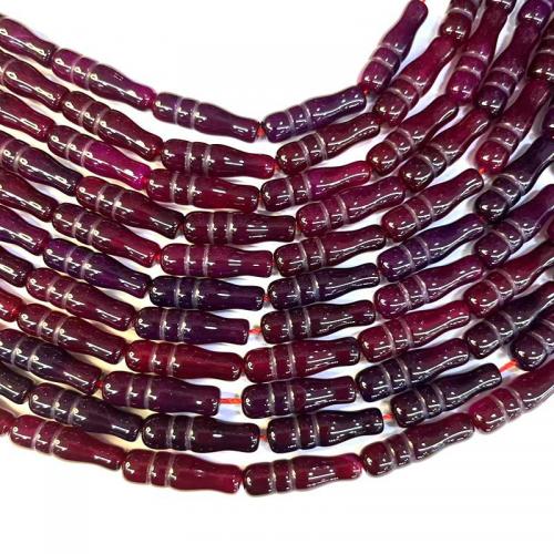 Agate Beads, polished, DIY, rose carmine, 8x26mm, Sold Per Approx 38-40 cm Strand