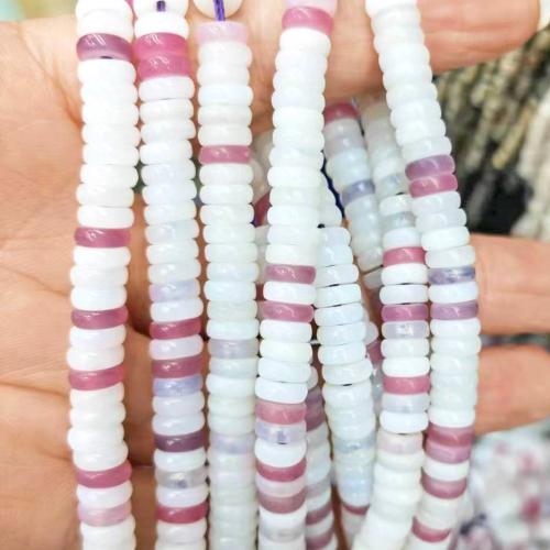 Gemstone Jewelry Beads, Natural Stone, Flat Round, polished, DIY, mixed colors, 6mm, Approx 60PCs/Strand, Sold By Strand