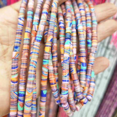 Koraliki z naturalnej słodkowodnej perły, Malachit, Kolumna, obyty, DIY, mieszane kolory, 4x4mm, około 93komputery/Strand, sprzedane przez Strand