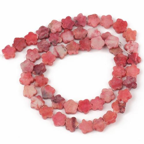 Perles bijoux en pierres gemmes, Pierre naturelle, fleur, poli, DIY, plus de couleurs à choisir, 8x8mm, Vendu par Environ 38 cm brin