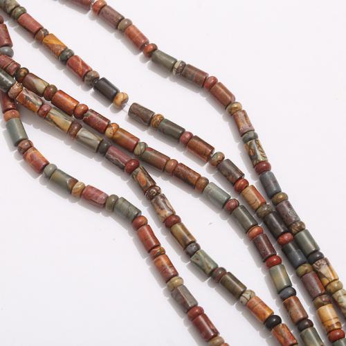 Gemstone Jewelry Beads, Picasso Jasper, Column, polished, DIY, mixed colors, 6x9mm, Sold Per Approx 38 cm Strand