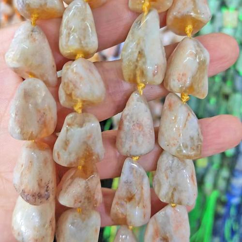 Naturlig krystal perler, Citrin, Nuggets, poleret, du kan DIY & forskellig størrelse for valg, gul, Ca. 30pc'er/Strand, Solgt af Strand