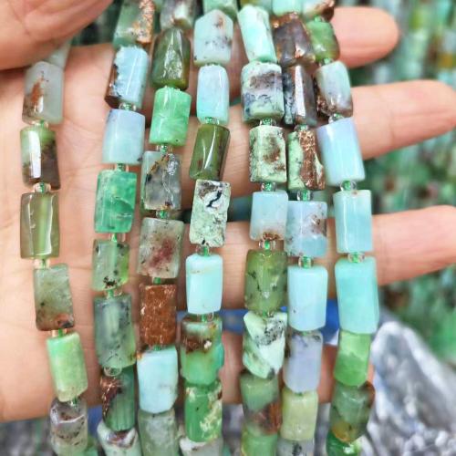 Perles en jade, Australie Jade, pilier, poli, DIY & facettes, couleurs mélangées, 8x11mm, Environ 33PC/brin, Vendu par brin