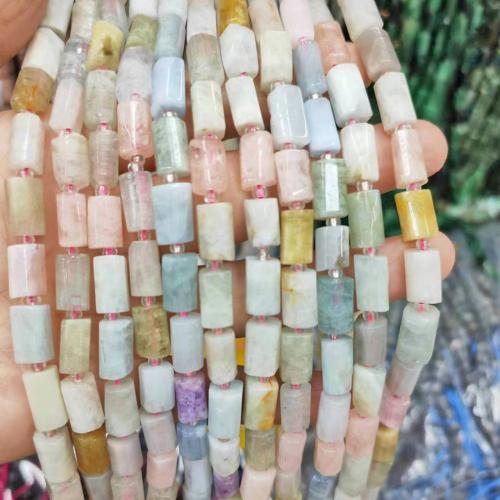 Gemstone Jewelry Beads, Morganite, Column, polished, DIY & faceted, mixed colors, 8x11mm, Approx 33PCs/Strand, Sold By Strand