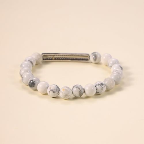 Gemstone Bracelets, Moonstone, with Labradorite & 304 Stainless Steel, silver color plated, fashion jewelry & for woman, Length:Approx 6-12 cm, Sold By PC