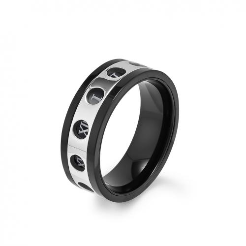 Палец кольцо из нержавеющей стали, Нержавеющая сталь 304, ювелирные изделия моды & разный размер для выбора & Мужский, Много цветов для выбора, не содержит никель, свинец, 8mm, продается PC