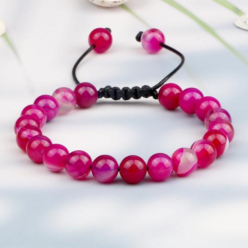 Gemstone Bracelets Wax Cord with Gemstone Adjustable & fashion jewelry & for woman nickel lead & cadmium free 8mm Length Approx 17-28 cm Sold By PC