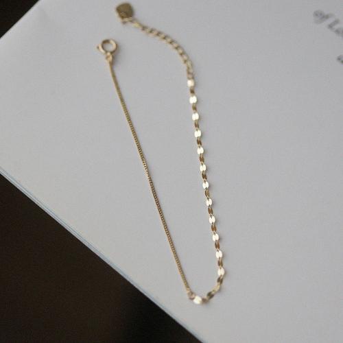 925 Sterling Silver Bangle Bracelet, with 3cm extender chain, 14K gold plated, fashion jewelry & for woman, nickel, lead & cadmium free, Length:Approx 15 cm, Sold By PC
