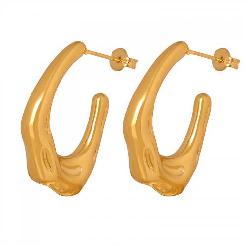 Boucle d'oreille Acier Titane, bijoux de mode & pour femme, plus de couleurs à choisir, 18x27mm, Vendu par paire