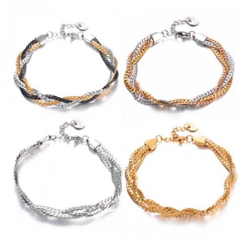 Stainless Steel Jewelry Bracelet, 304 Stainless Steel, with 4cm extender chain, fashion jewelry & Unisex, more colors for choice, Length:Approx 18 cm, Sold By PC