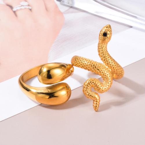 Edelstahl Ringe, 304 Edelstahl, verschiedene Größen vorhanden & verschiedene Stile für Wahl & für Frau, goldfarben, verkauft von PC