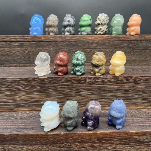 Fashion Decoration Gemstone Dinosaur for home and office & cute Random Color 30mm Sold By PC