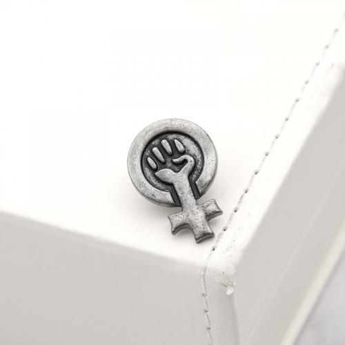 Zinc Alloy Brooches plated fashion jewelry black Sold By PC