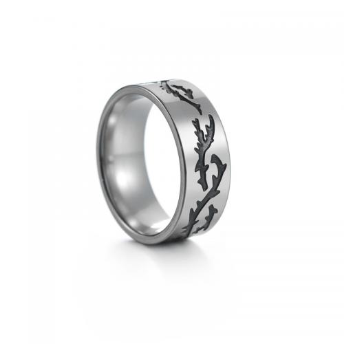 Палец кольцо из нержавеющей стали, Нержавеющая сталь 304, полированный, ювелирные изделия моды & Мужская & разный размер для выбора, оригинальный цвет, не содержит никель, свинец, wide:0.8cm, продается PC