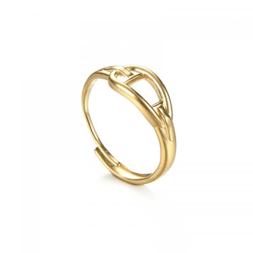 Titanium Čelik Finger Ring, modni nakit & za žene & šupalj, zlato, nikal, olovo i kadmij besplatno, Prodano By PC
