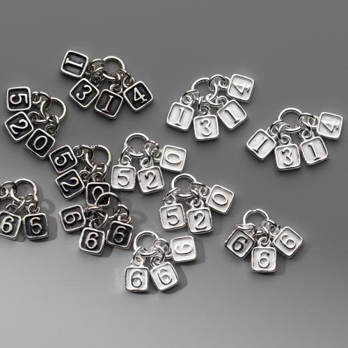 925 Sterling Silver Pendant, Antique finish, DIY & different styles for choice, more colors for choice, 5mm, Sold By PC