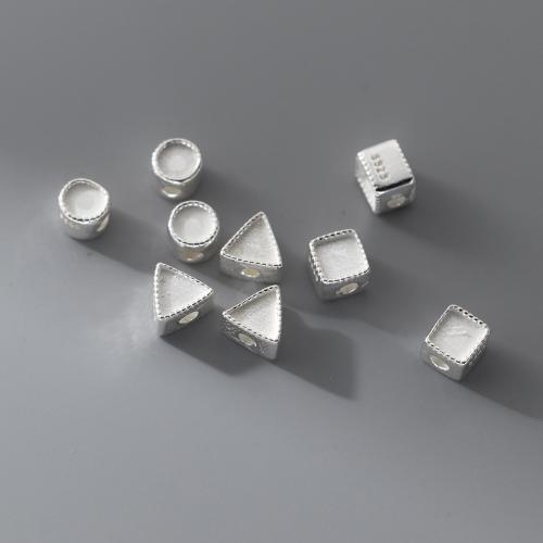 Spacer perle Nakit, 925 Sterling Silver, pozlaćen, možete DIY & različitih stilova za izbor, srebro, Prodano By PC