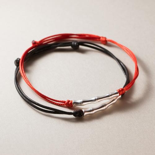 925 Sterling Silver Bangle Bracelet with Wax Cord plated for woman Length Approx 23 cm Sold By PC