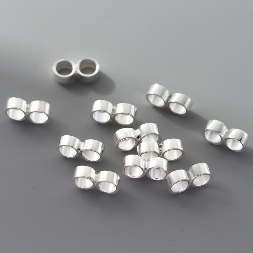 Gioielli Spacer Beads, 925 argento sterlina, DIY, argento, 8.50x4x2.50mm, Venduto da PC