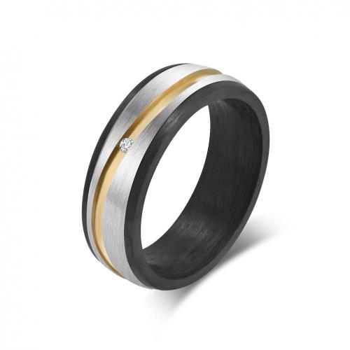 Rhinestone нержавеющей стали палец кольцо, Нержавеющая сталь 304, с Кристаллы, полированный, ювелирные изделия моды & Мужская & разный размер для выбора & со стразами, не содержит никель, свинец, 7mm, продается PC