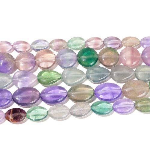 Natural Fluorite Beads Colorful Fluorite polished folk style & DIY Sold By Strand