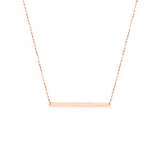 Stainless Steel Jewelry Necklace, 316 Stainless Steel, with 8cm extender chain, Rectangle, Vacuum Ion Plating, fashion jewelry & for woman, more colors for choice, nickel, lead & cadmium free, 40x3mm, Length:Approx 42 cm, Sold By PC