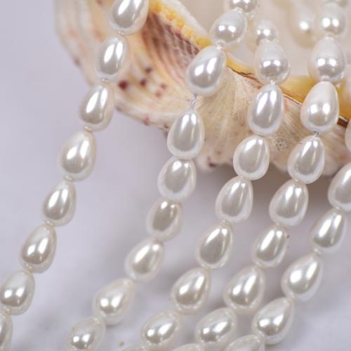 Perlas de Cristal, Perlas de vidrio, Gota, Bricolaje, más colores para la opción, 6x9mm, Vendido para aproximado 40 cm Sarta