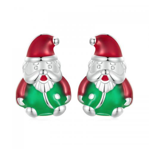 Christmas Earrings 925 Sterling Silver Christmas Design & fashion jewelry & for woman nickel lead & cadmium free Sold By Pair