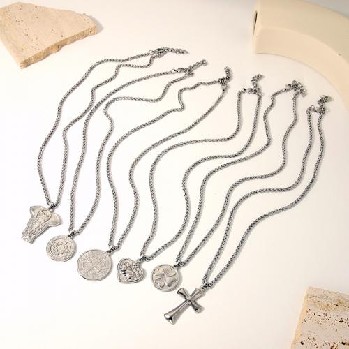 Stainless Steel Jewelry Necklace, 304 Stainless Steel, with 5cm extender chain, fashion jewelry & different styles for choice & for man, Length:Approx 55 cm, Sold By PC