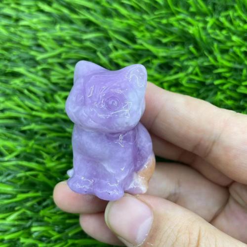 Fashion Decoration, Natural Stone, Cat, for home and office & cute & different materials for choice, more colors for choice, 40mm, Sold By PC