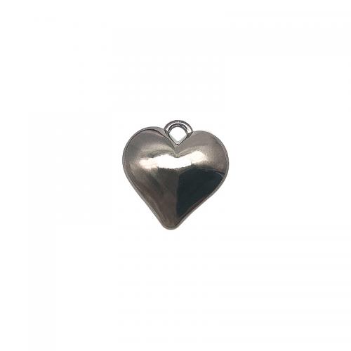 Pendentifs acryliques, Acrylique, coeur, Placage de couleur noire de plumbum, DIY, 27x28mm, Vendu par PC
