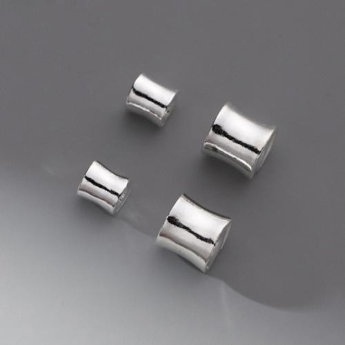 925 Sterling Silver Beads, polished, DIY & different size for choice, silver color, Sold By PC