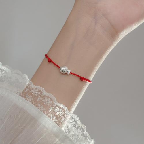 925 Sterling Silver Bangle Bracelet, with Wax Cord, plated, for woman, more colors for choice, Length:Approx 23 cm, Sold By PC